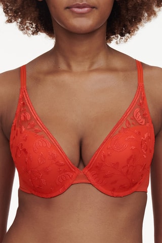 Reggiseno push-up - Rosso mattone - Chantelle
