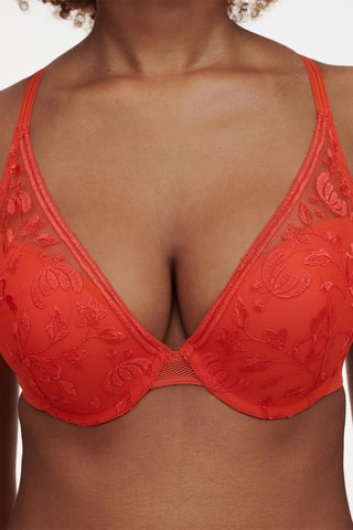 Reggiseno push-up - Rosso mattone - Chantelle