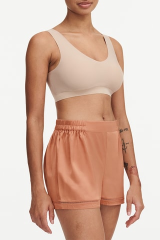 Shorts in seta - Cammello - Chantelle