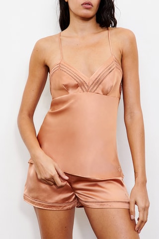 Shorts in seta - Cammello - Chantelle