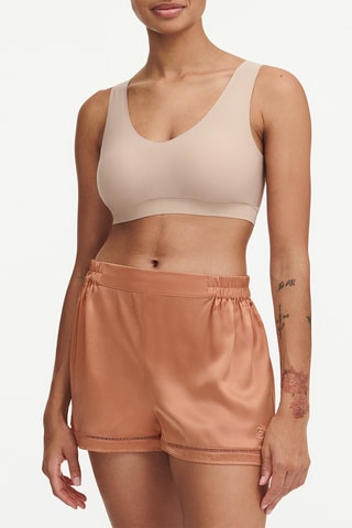 Shorts in seta - Cammello - Chantelle
