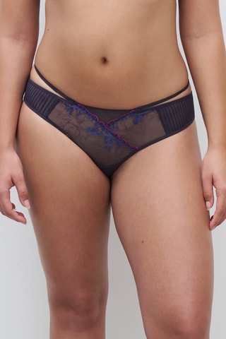 Tanga Spice - Navy Chantelle Pull - Chantelle Pulp