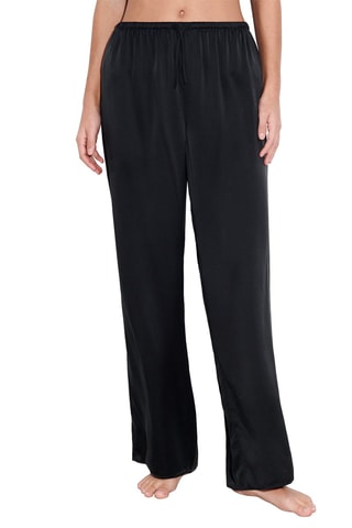 Pantaloni pigiama in seta Mystic - Nero - Chantelle