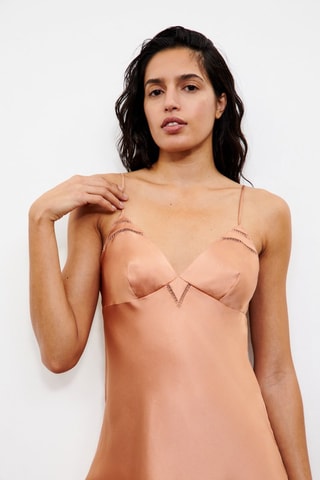 Babydoll in seta - Rosa antico - Chantelle