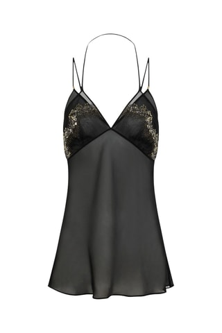 Babydoll in seta Genesis - Nero - Chantelle X