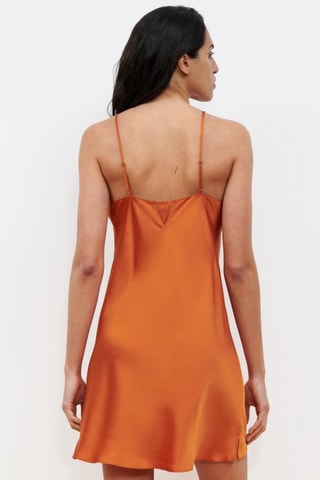Babydoll in seta Nightshad - Arancione - Chantelle