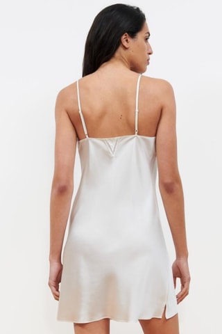 Babydoll in seta Nightshad - Bianco - Chantelle