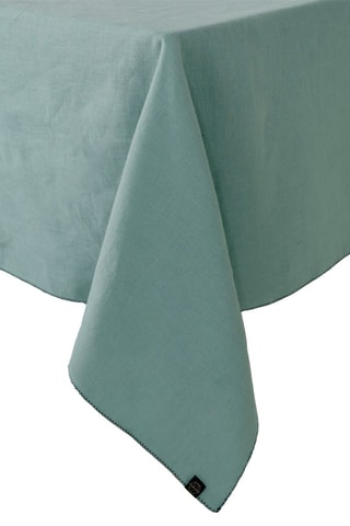 Mantel rectangular de lino Zilia - Verde agua