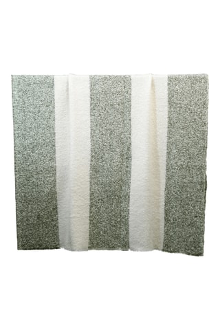 Manta de lana Megeve - Verde y beige - 130 x 200 cm
