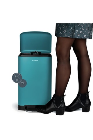 Cubo de basura de acero inoxidable con pedal - 20 l - 30 x 29 x 52,5 cm