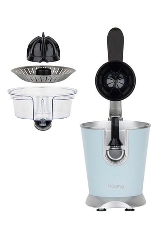 Exprimidor de plástico sin BPA - 160 W - Plateado, azul y negro