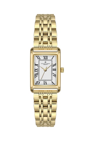 Reloj de cuarzo de acero - Dorado y blanco