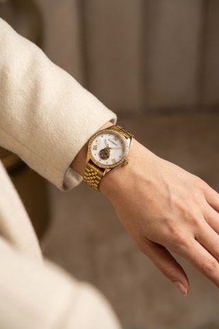 Reloj automático de acero - Plateado y dorado
