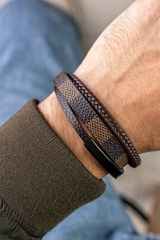 Pulsera - Marrón y negro - Marc Malone