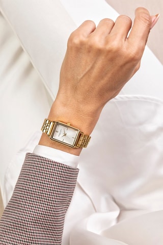Reloj de cuarzo de acero - Dorado y blanco - Frederic Graff