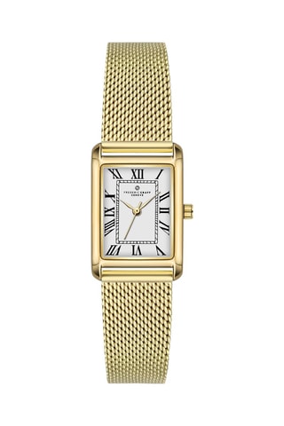Reloj de cuarzo de acero - Dorado y blanco