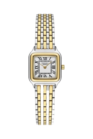 Reloj de cuarzo de acero - Plateado y dorado
