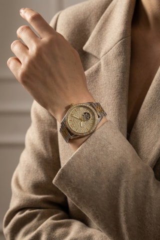 Reloj automático de acero - Plateado y dorado