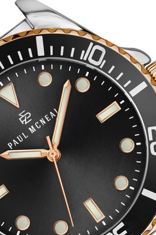 Reloj de cuarzo de acero - Plateado y dorado