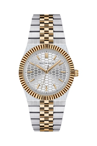 Reloj de cuarzo de acero - Plateado y dorado