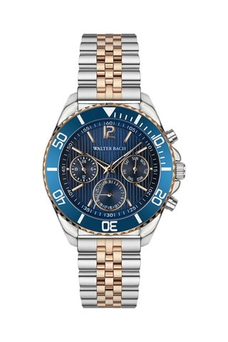 Reloj de cuarzo de acero - Plateado y dorado
