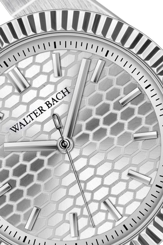 Reloj de cuarzo de acero - Plateado