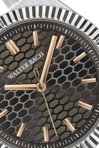 Reloj de cuarzo de acero - Plateado y negro