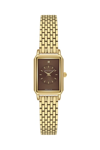 Reloj de cuarzo de acero - Dorado