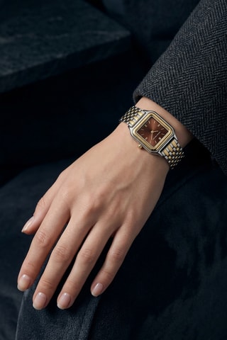 Reloj de cuarzo de acero - Dorado y plateado