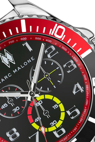 Reloj de cuarzo de acero - Plateado y negro