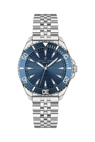 Reloj de cuarzo de acero - Plateado y azul