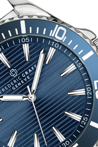 Reloj de cuarzo de acero - Plateado y azul