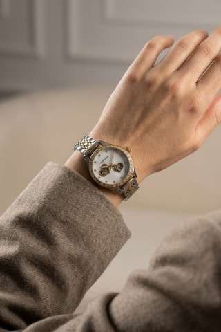 Reloj automático de acero - Plateado y dorado