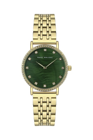 Reloj de cuarzo de acero - Dorado y verde