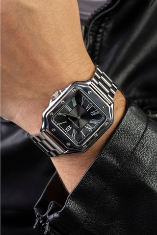 Reloj de cuarzo de acero - Plateado - Marc Malone