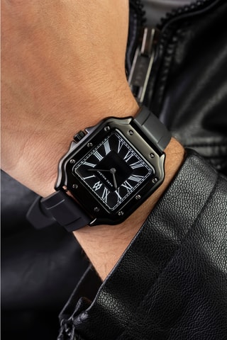 Reloj de cuarzo de silicona - Negro - Marc Malone