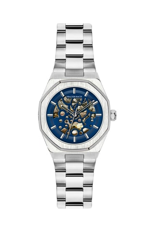 Reloj automático de acero y chapado en ion de plata Blaustein - Walter Bach