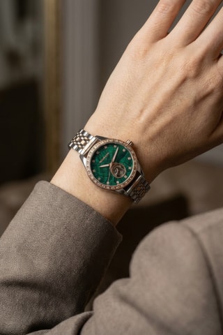 Reloj automático de acero - Plateado y rosa dorado