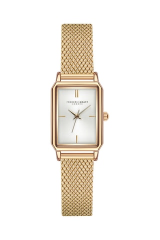 Reloj de cuarzo de acero - Dorado y blanco - Frederic Graff