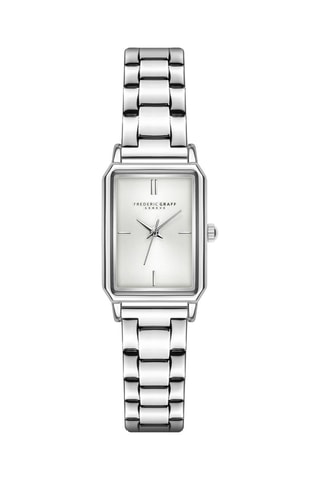 Reloj de cuarzo de acero - Plateado y blanco - Frederic Graff