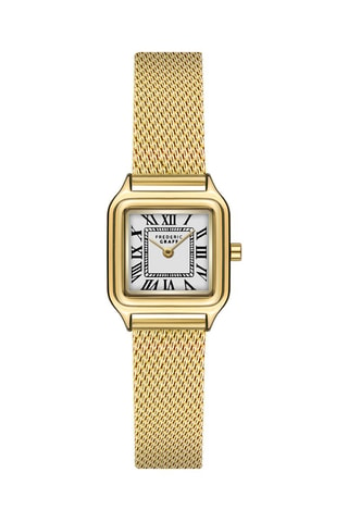 Reloj de cuarzo de acero chapado en ion de oro amarillo - Frederic Graff