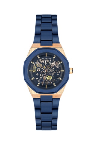 Reloj automático de metal - Azul y rosa