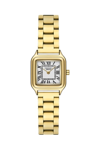 Reloj de cuarzo de acero chapado en ion de oro amarillo - Frederic Graff
