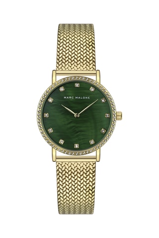 Reloj de cuarzo de metal - Dorado y verde