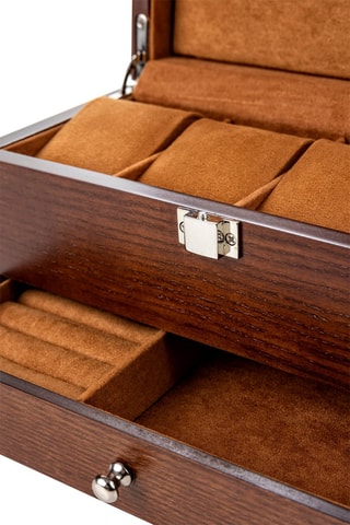 Estuche para joyas y relojes de madera - Marrón - Somm