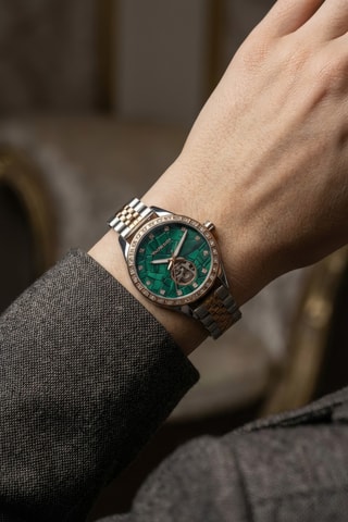 Reloj automático de acero - Plateado y rosa dorado