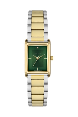 Reloj de cuarzo de acero y diamante