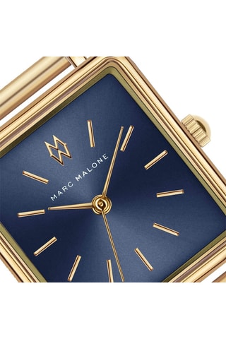 Reloj de cuarzo de acero - Dorado y azul - Marc Malone