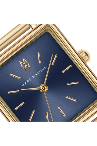 Reloj de cuarzo de acero - Dorado y azul - Marc Malone