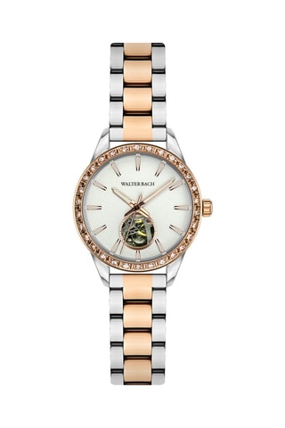 Reloj automático de acero chapado en ion de oro amarillo y plata - Walter Bach